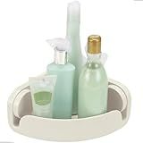 Suporte Porta Shampoo Canto Banheiro Box Fixação Ventosa Sucção Sem Furo Branco