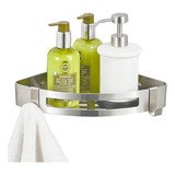 Suporte Porta Shampoo E Sabonete Para Banheiro De Canto Inox