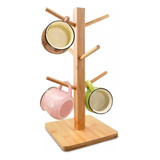 Suporte Porta Xícara E Caneca De Café Chá De Bambu Vertical Clean