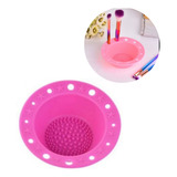 Suporte Pote Silicone Lavar Limpar Limpeza Pincel Maquiagem