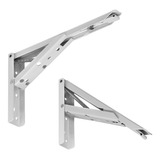 Suporte Prateleira Dobrável Par 25cm À 30cm Tampo Mesa