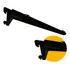 Suporte Preto De 40 Cm Com Aba Para Trilho Cremalheira 1 Par