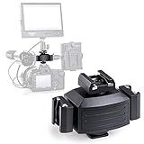 Suporte Pro Triple Shoe Para Câmera Adaptador De Liga De Alumínio Micnova MQ THA Para Luzes Monitores De LED Microfones Gravador De áudio E Suporte De Flash De Estúdio Câmera De Vídeo Negro