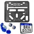 Suporte Protetor Placa Moto Mercosul Com Lacre Antifurto