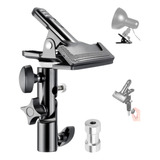 Suporte Rebatedor Para Tripé Prendedor Grampo Garra Clamp
