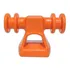 Suporte Roldana Isolador 4 Vias ranhuras  100 Unid Laranja 