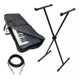 Suporte Saty Teclado Musical Estante Pedestal Capa Simples