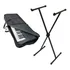 Suporte Saty  Teclado Musical Estante Pedestal+capa Simples
