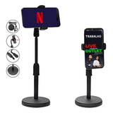 Suporte Tripé Celular Mesa Portátil 360 Com Ajuste Altura