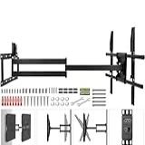 Suporte TV Articulado De Parede- Com Soquete E Braço Longo 85 Cm-Suporte Para TVs Planas E Curvas De 42-80 Polegadas- Movimentação- VESA 200x100 A 600x400mm- Até 45 Kg- Preto