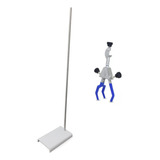 Suporte Uni  Ferro 100cm   Pinça P  Condensador Com Mufa