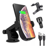 Suporte Veicular Carregador Sem Fio Celular Wireles Qi Carro