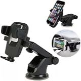 Suporte Veicular Celular GPS Universal Smartphone Ventosa Gruda Painel E Vidro Carro Trava Automática Anti Queda Waze - Qualidade Premium