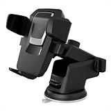 Suporte Veicular De Celular Para Carro GPS Universal C-Ventosa Que Gruda No Painel E Vidro Do Carro Trava Automática Antiqueda Ajustável Ideal P-Waze Uber