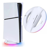 Suporte Vertical Para Ps5 Slim Digital E Fisico Com Luz Rgb