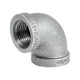 SUPPLY GIANT HNOM0300 Cotovelo De Ferro Maleável Galvanizado De 90 Graus Para Altas Pressões 7 6 Cm