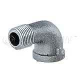 Supply Giant HNTO0400 Cotovelo De Ferro Maleável Galvanizado De 90 Graus 10 Cm Para Altas Pressões 4