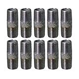 Supply Giant OQHM3840 10 Tubo De Mamilo De Aço Industrial Pré Cortado Conectores Maleáveis Usados Para Construir Móveis Vintage Serve Para Tubos E Conexões Roscadas De 3 20 3 Cm Galvanizado