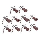 SUPVOX 10 Conjuntos Enfeites De Violino Decorações De Casamento Modelo De Mini Violino Enfeite De Violino Brinquedos Em Miniatura Brinquedo Mini Violino Música Resina Presente