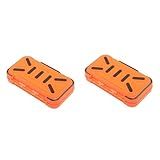 SUPVOX 2 Peças De Isca De água Salgada Compartimentos Pequenos Luvas De Boxe Alfinete Cor Laranja Para Caixa De Ferramentas De Pesca Armazenamento De Equipamentos De Pesca Porcas De Madeira 