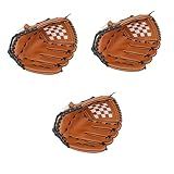 SUPVOX 3 Pecas Luva De Baseball Luva De Softbol De Couro Telhas De Espuma De Bloqueio Luvas De Bola Macia Luvas De Apanhador Luvas De Softball Homens Beisebol Masculino Luvas De Treino
