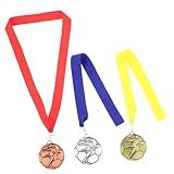 Supvox 3pcs Medalhas De Prêmio De Futebol Medalhas De Prêmio Decorativas Medalhas De Maratona Medalha De Futebol Prêmio De Recompensa Medalhas De Futebol Para Jogos Medalhas De