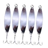 SUPVOX 5 Peças De Iscas De Peixe Kit De Iscas De Metal Gancho De Pesca Presente Refletivo Faixa De Resistência Protetor De Faixa De Resistência à Luz Colher Iscas De Pesca Com Lantejoulas