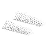 SUPVOX Kits 2 Unidades Espinho Anti Pássaro Kit De Dissuasão De Pássaros Gato Espiculas Anti Pombos Espinhos De Pássaros Cerca Espiga De Pássaro De Aço Afastar Pássaros Avifêmico