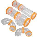SUPVOX Kits De Tubos De Hamster Tubo Externo De De Túnel De Hamster DIY Com Placa De Conexão De Tubo Trilha De Conexão Transparente Brinquedo De Rato Acessórios De Gaiola De