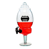 Suqueira 3 Litros Vidro Torneira Cromada Linda Lousa Bx1