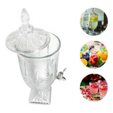 Suqueira Cristal Vidro C Torneira Dispenser Suporte Cristal