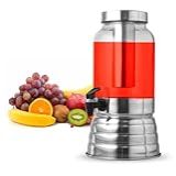 Suqueira De Vidro Com Torneira E Suporte- Dispenser 3 Litros