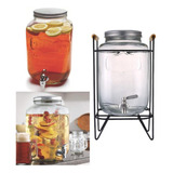 Suqueira De Vidro Grande Com Suporte 8 Litros Dispenser Agua