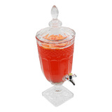 Suqueira Dispenser Bebidas Água Suco 3 Litros Cristal Luxo