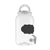 Suqueira Pote De Plástico Com Torneira 3600 Ml Com Lousa Branco