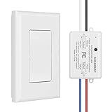Suraielec Interruptor De Luz Remoto Sem Fio Sem Fio Sem WiFi Alcance De RF De 30 M Pré Programado Kit De Interruptor E Receptor Sem Fio Expansível Luminária De Controle Remoto Para Lâmpada Luz De Teto Ventilador