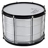Surdo 30X14- Alumisteel 6 Afin Aro Chapa Preto Pele Leitosa Batuka