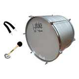 Surdo 30x14 Alumisteel Aro Bola Cromado Com Acessorios