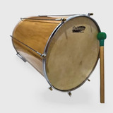 Surdo 60x18 Madeira Pele Nylon E Couro talabarte Baqueta