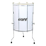 Surdo Gope 18 Pol  60cm Alumínio Branco Com Tripé Oferta