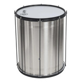 Surdo Luen 30x14 Inox Escovado Aro Chapa Preto Pele Leitosa