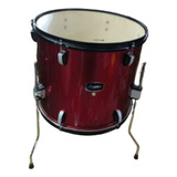 Surdo Premium De 14 Para Bateria C Pele Aro Preto