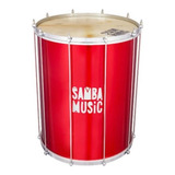 Surdo/surdão Samba Music 60 X 18'' Vermelho Aro Bala 932ma