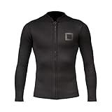 Surf Squared Jaqueta Masculina De 2 Mm Ou 3 Mm - Manga Comprida De Neoprene E Nylon Para Aquecimento E Conforto - Surf- Mergulho Com Snorkel- Todos Os Esportes Aquáticos - Com Aba Traseira Estendida -