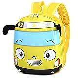 SUSHUN Mochila Escolar Infantil Em Formato De Carro 3D Para Meninos E Meninas Amarela 25 X 8 X 30 Cm