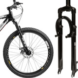 Suspensão Amortecedor Garfo Aço Bike Aro 26 V Brake Disco