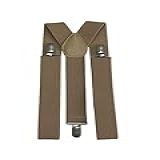 Suspensório King 3 5cm Largura Exclusivo Plus Size Bege 