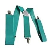 Suspensório King 3 5cm Largura Exclusivo Plus Size Verde Tiffany 246