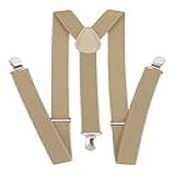 Suspensórios Masculino E Feminino 2 5cm Bege Adulto