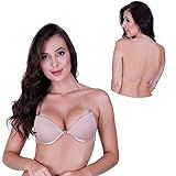 Sutiã Com Bojo Silicone Costa Nua Frente Unica Terra E Mar Tamanho GG Cor Bege Genero Mulher